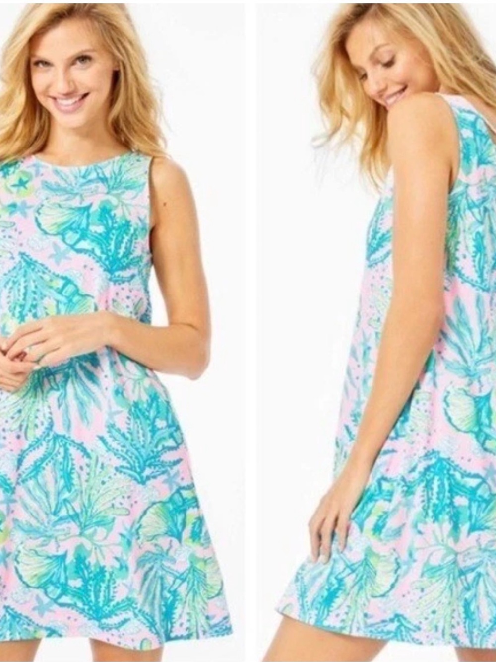 Lilly Pulitzer Kristen swing dress marine print sz XXS like new